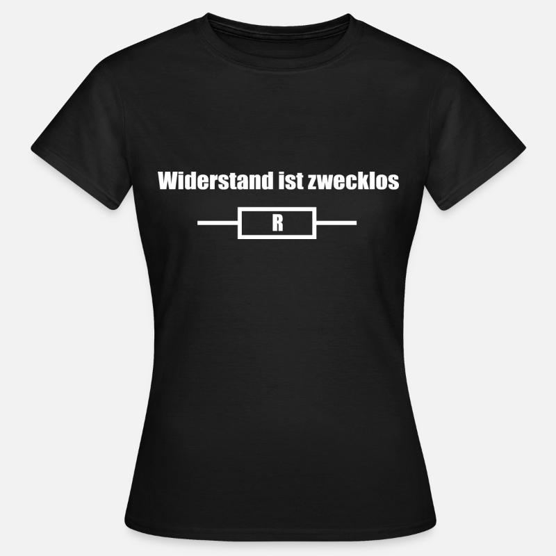 Electrical engineer resistance electrician gift - Women's T-Shirt - black