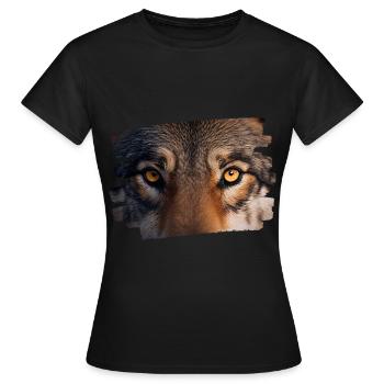 Wolf face / wolf head / wolf look - Women's T-Shirt - black - Front - AI Model Female 172 dark (172cm)