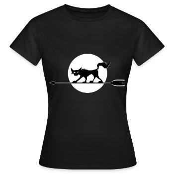 Bogenschießen Bogenschütze Shirt Wolf Pfeil Mond - Frauen T-Shirt - Schwarz - Vorne - AI Model Female 172 dark (172cm)