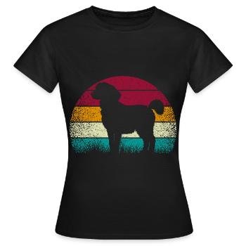 Standard Pyredoodle Vintage Rétro - T-shirt Femme - noir - Devant - AI Model Female 172 dark (172cm)