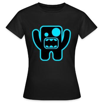 Monstres en cri - T-shirt Femme - noir - Devant - AI Model Female 172 dark (172cm)