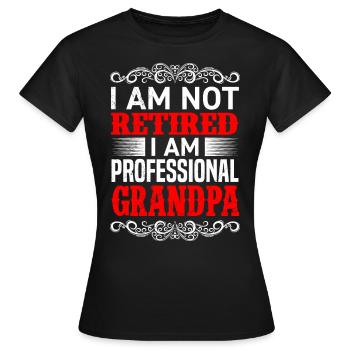 Ruhestand Opa Renteneintritt Pensionierung - Frauen T-Shirt - Schwarz - Vorne - AI Model Female 172 dark (172cm)