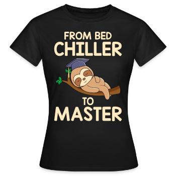 Du refroidisseur de lit au maître 2023 - T-shirt Femme - noir - Devant - AI Model Female 172 dark (172cm)