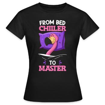 Du refroidisseur de lit au maître 2023 - T-shirt Femme - noir - Devant - AI Model Female 172 dark (172cm)