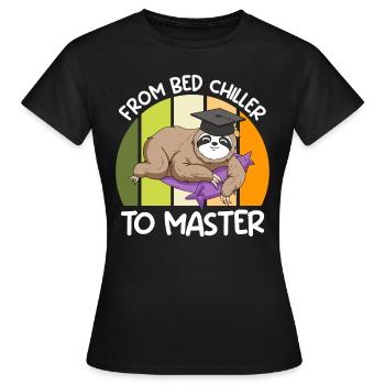Du refroidisseur de lit au maître 2023 - T-shirt Femme - noir - Devant - AI Model Female 172 dark (172cm)