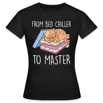 Du refroidisseur de lit au maître 2023 - T-shirt Femme - noir - Devant - AI Model Female 172 dark (172cm)