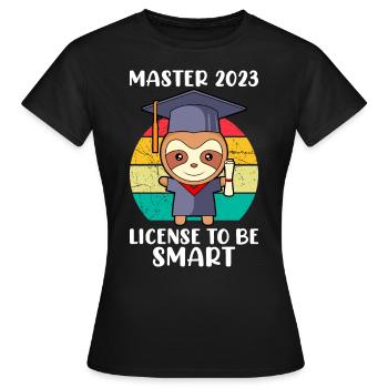 Master 2023 Licence à Clever Shit - T-shirt Femme - noir - Devant - AI Model Female 172 dark (172cm)