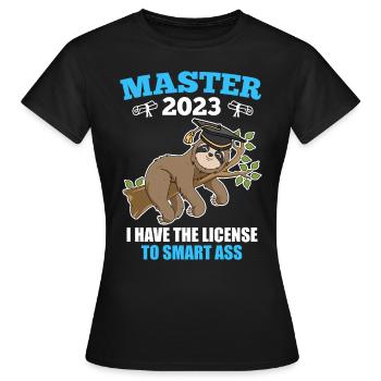 Master 2023 Licence à Clever Shit - T-shirt Femme - noir - Devant - AI Model Female 172 dark (172cm)