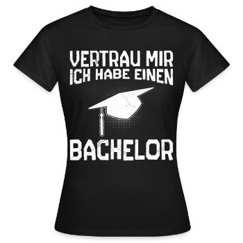 Croyez-moi, j’ai un baccalauréat - T-shirt Femme - noir - Devant - AI Model Female 172 dark (172cm)