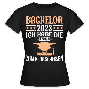 Licence pour baccalauréat. - T-shirt Femme - noir - Devant - AI Model Female 172 dark (172cm)