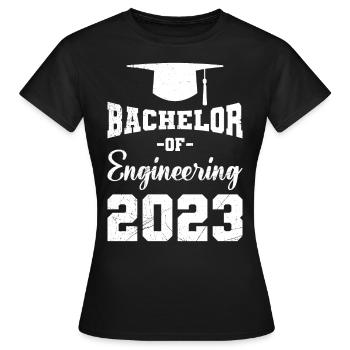Baccalauréat en génie 2023 Baccalauréat - T-shirt Femme - noir - Devant - AI Model Female 172 dark (172cm)