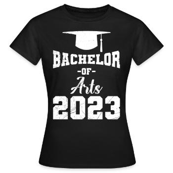 Baccalauréat ès arts 2023 Baccalauréat - T-shirt Femme - noir - Devant - AI Model Female 172 dark (172cm)