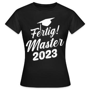 Mastered Master 2023 Master Degree - Women's T-Shirt - black - Front - AI Model Female 172 dark (172cm)