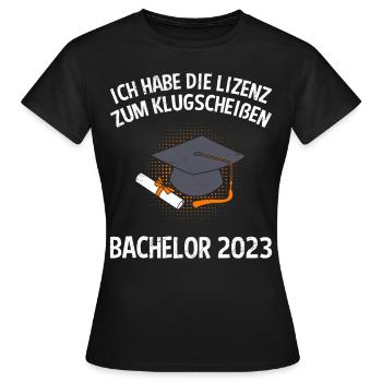 Licence pour baccalauréat. - T-shirt Femme - noir - Devant - AI Model Female 172 dark (172cm)