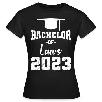 Baccalauréat en droit 2023 Baccalauréat - T-shirt Femme - noir - Devant - AI Model Female 172 dark (172cm)