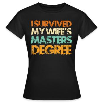 J’ai survécu à la maîtrise - T-shirt Femme - noir - Devant - AI Model Female 172 dark (172cm)
