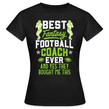 Meilleur entraîneur de football fantastique - T-shirt Femme - noir - Devant - AI Model Female 172 dark (172cm)