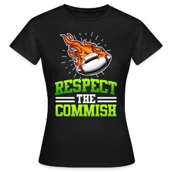 Respectez le commissaire de la Commission - T-shirt Femme - noir - Devant - AI Model Female 172 dark (172cm)