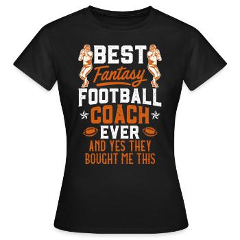Meilleur entraîneur de football fantastique - T-shirt Femme - noir - Devant - AI Model Female 172 dark (172cm)