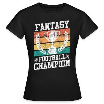 Fantasy Football Champ Fantasy Football Champ - Women's T-Shirt - black - Front - AI Model Female 172 dark (172cm)