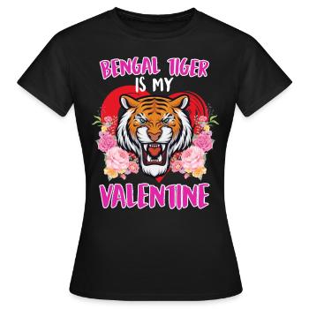Schatz Ich liebe Bengalische Tiger Valentinstag - Frauen T-Shirt - Schwarz - Vorne - AI Model Female 172 dark (172cm)