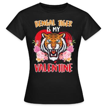Schatz Ich liebe Bengalische Tiger Valentinstag - Frauen T-Shirt - Schwarz - Vorne - AI Model Female 172 dark (172cm)