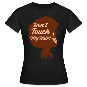 Afro Haare Afro Amerikanisch Afrikanische Frau - Frauen T-Shirt - Schwarz - Vorne - AI Model Female 172 dark (172cm)