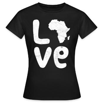 Africa Love Africa Love Africa - Women's T-Shirt - black - Front - AI Model Female 172 dark (172cm)