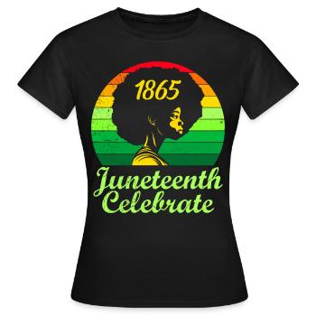 Afro Haare Afro Amerikanisch Afrikanische Frau - Frauen T-Shirt - Schwarz - Vorne - AI Model Female 172 dark (172cm)
