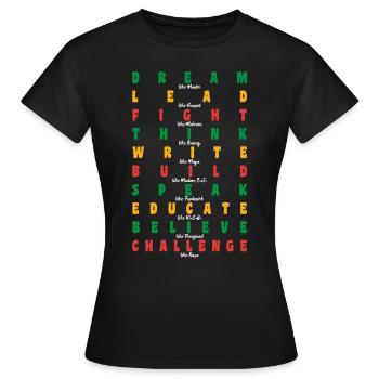 Black History Martin Luther King Afrika - Frauen T-Shirt - Schwarz - Vorne - AI Model Female 172 dark (172cm)