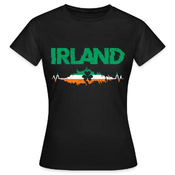 Irland Kleeblatt Ire Irin St. Patrick’s Day - Frauen T-Shirt - Schwarz - Vorne - AI Model Female 172 dark (172cm)