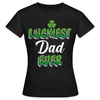 La Saint-Patrick dit le père le plus chanceux de tous les temps - T-shirt Femme - noir - Devant - AI Model Female 172 dark (172cm)