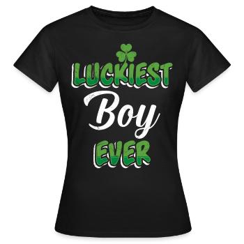 La Saint-Patrick dit le garçon le plus chanceux de tous les temps - T-shirt Femme - noir - Devant - AI Model Female 172 dark (172cm)