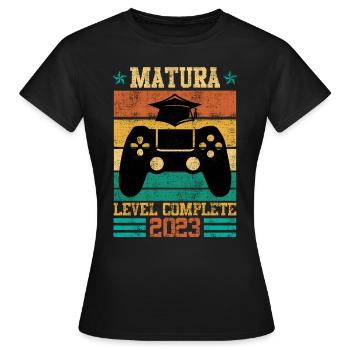Niveau de maturité complet Maturanten Gamer - T-shirt Femme - noir - Devant - AI Model Female 172 dark (172cm)