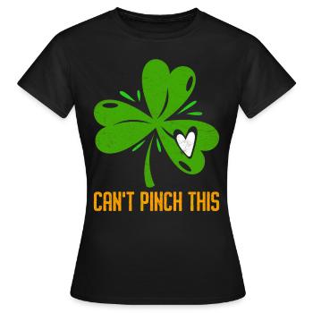 Can't Pinch this Clover St. Patrick's Day - Women's T-Shirt - black - Front - AI Model Female 172 dark (172cm)