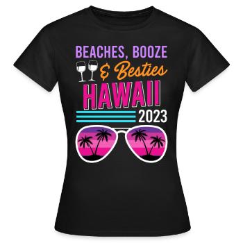 Plages Booze Beasts Hawaii Holiday Spring Break - T-shirt Femme - noir - Devant - AI Model Female 172 dark (172cm)