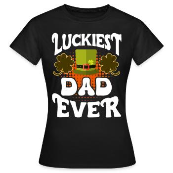 Papa le plus chanceux de tous les temps Papa de la Saint-Patrick - T-shirt Femme - noir - Devant - AI Model Female 172 dark (172cm)
