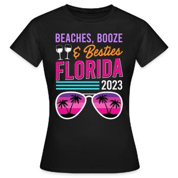 Plages Booze Beasts Floride Holiday Spring Break - T-shirt Femme - noir - Devant - AI Model Female 172 dark (172cm)