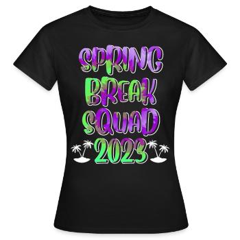 Spring Break Squad Sommerferien Spring Break - Frauen T-Shirt - Schwarz - Vorne - AI Model Female 172 dark (172cm)