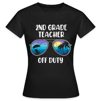 Professeur de classe de deuxième classe en congé Professeur de vacances - T-shirt Femme - noir - Devant - AI Model Female 172 dark (172cm)