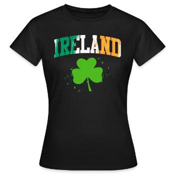 Irland Kleeblatt irischer St. Patrick’s Day - Frauen T-Shirt - Schwarz - Vorne - AI Model Female 172 dark (172cm)