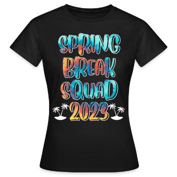 Spring Break Squad Sommerferien Spring Break - Frauen T-Shirt - Schwarz - Vorne - AI Model Female 172 dark (172cm)