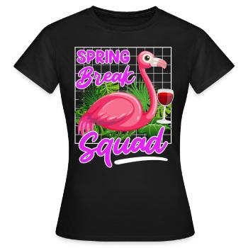 Spring Break Squad Sommerferien Spring Break - Frauen T-Shirt - Schwarz - Vorne - AI Model Female 172 dark (172cm)