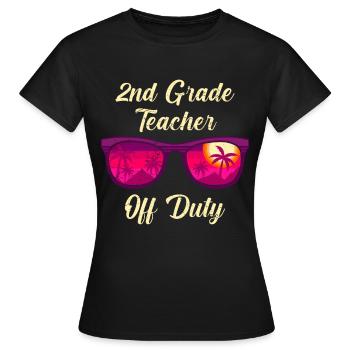 Professeur de classe de deuxième classe en congé Professeur de vacances - T-shirt Femme - noir - Devant - AI Model Female 172 dark (172cm)