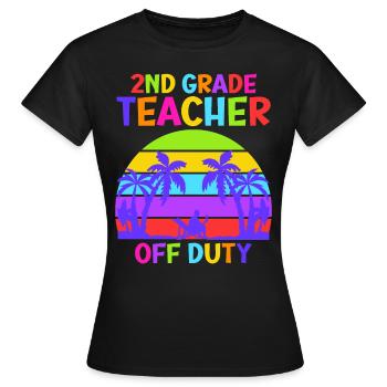 Second Class Class Class Teachers on Vacation Teachers - Women's T-Shirt - black - Front - AI Model Female 172 dark (172cm)