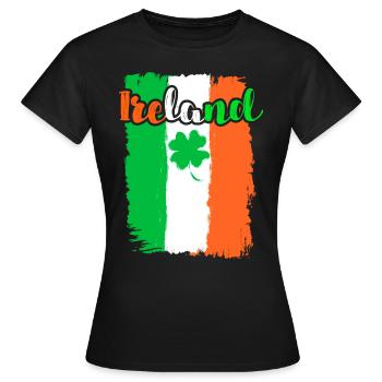 Irland Kleeblatt St. Patrick’s Day - Frauen T-Shirt - Schwarz - Vorne - AI Model Female 172 dark (172cm)