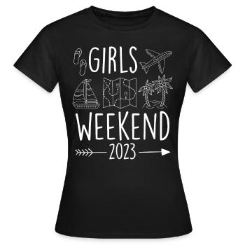 Mädelswochenende Girls Weekend 2023 Spring Break - T-shirt Femme - noir - Devant - AI Model Female 172 dark (172cm)