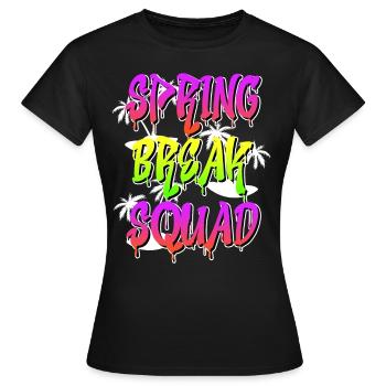 Spring Break Squad Sommerferien Spring Break - Frauen T-Shirt - Schwarz - Vorne - AI Model Female 172 dark (172cm)