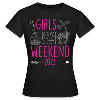 Mädelswochenende Girls Weekend 2023 Spring Break - T-shirt Femme - noir - Devant - AI Model Female 172 dark (172cm)