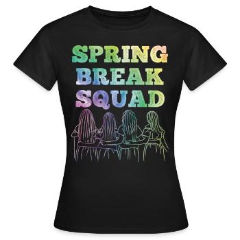 Spring Break Squad Sommerferien Spring Break - Frauen T-Shirt - Schwarz - Vorne - AI Model Female 172 dark (172cm)
